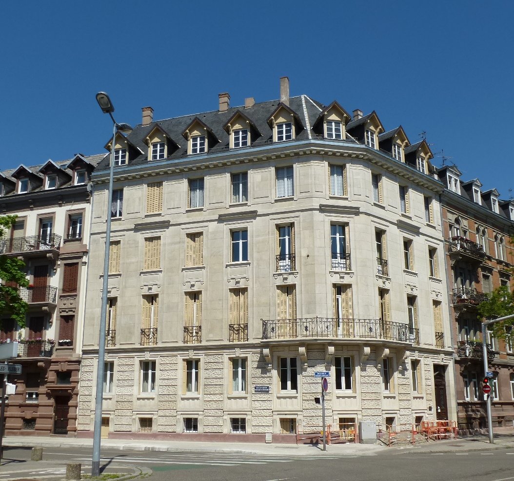 Façade de l'immeuble, 1 rue de Bischwiller, Strasbourg